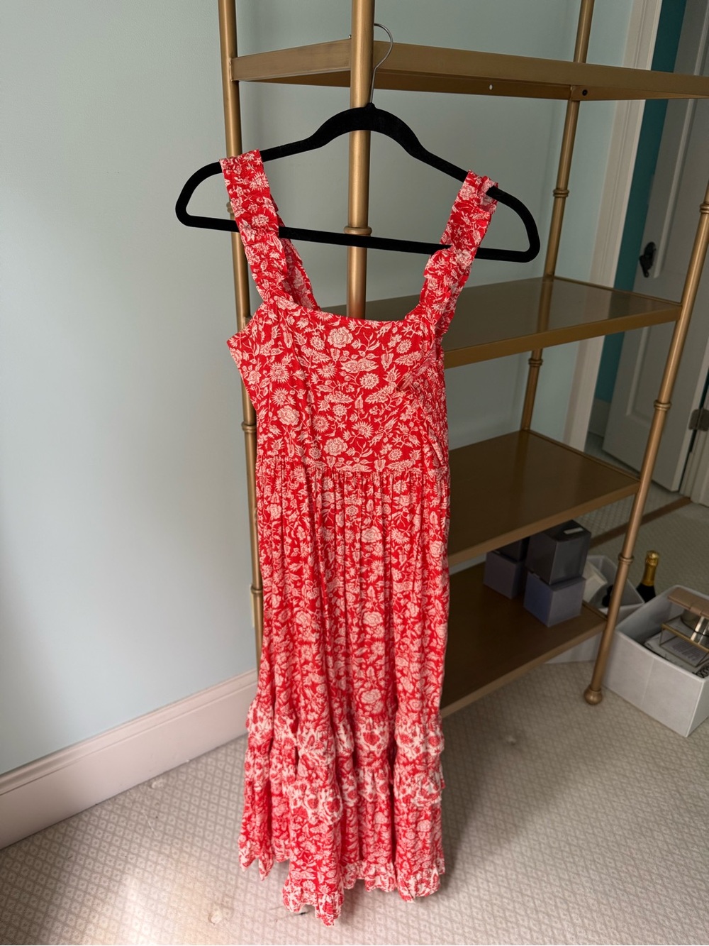 Target Red Floral Maxi Dress